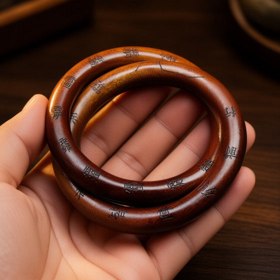 SERYU Carved Jujube Wood Meditation Ring